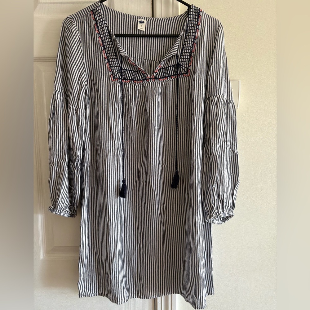 Small striped dress 3/4 length sleeve